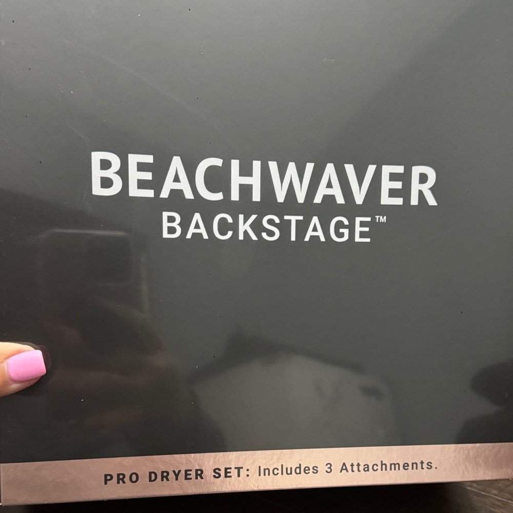 The Beachwaver Co. Backstage Pro Dryer Set - Black with Silver Accents